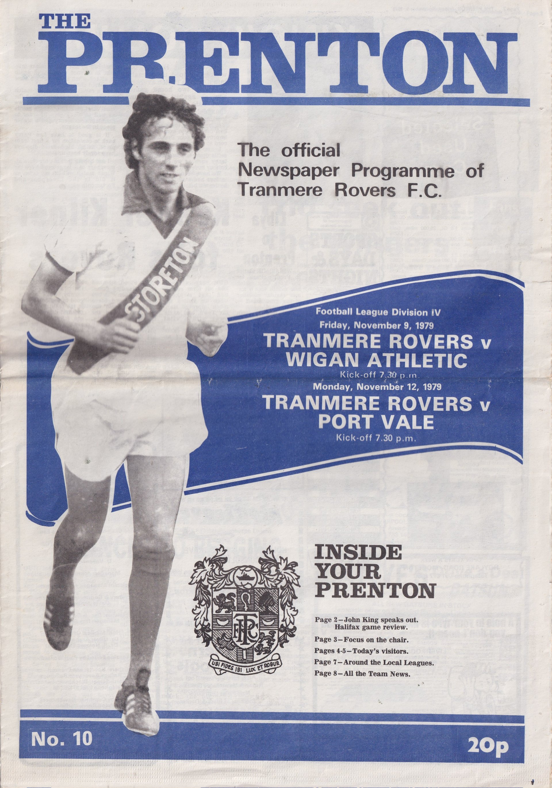 Tranmere Rovers v Port Vale match programme